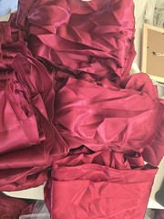Burgundy Satin Chair Sashes, Solid/Plain, Reusable Wedding Chair Decor
