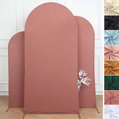 7 ft Fitted Matte Spandex Round Top Wedding Arch Backdrop STAND COVER Events
