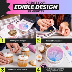 paper2eat Frosting Sheets (Icing Sheets) 8.5“ x 11“ – 24 count – White Edible Pr