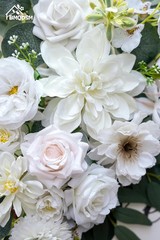Wedding Arch Faux Flowers Set of 2 Wedding Welcome Sign for Wedding Decor Cer…