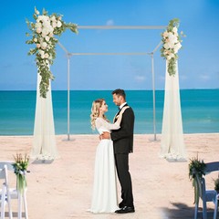 4-Post Background Stand Wedding&Party Decor Backdrop Stand Kit Floor-Mount