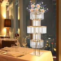 5 Tiers Wedding Crystal Flower Stand Wedding Centerpieces Wedding Party Decor