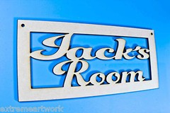 PERSONALISED CUSTOM RAW MDF WOOD KIDS FUN HOUSE DOOR ROOM NUMBER SIGNS PLAQUES