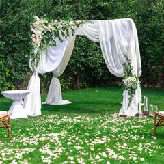 Outdoor Wedding Canopy Chuppah Arch Flower Backdrop Stand Garden Backyard Gazebo