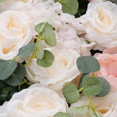 6Pcs Artificial Silk Flower Rose Wall Panels Wedding Party Venue Decor 60*40cm