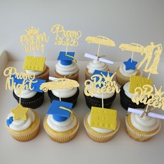 Gyufise 24Pcs Prom Cupcake Topper 2026 Prom Cake Topper for Party 2026 Gradua…