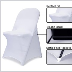 50pc Spandex Folding Chair Covers Universal Stretch Washable Fitted Slipcover