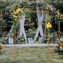 Yellow Backdrop Stand Square Metal Arch Party Frame For Party Wedding Decor