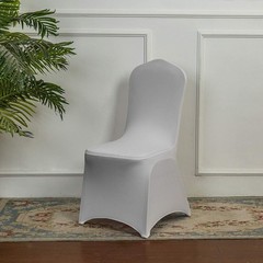 12pcs Stretch Spandex Chair Cover for Wedding Party Dining Banquet Event Whit…