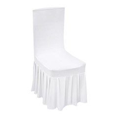 20PCS White Chair Covers for Wedding Parties and Dining Stretch Chair Slipcovers
