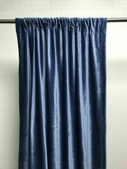 Blue Heavy Style Velvet Curtain 12ft H Drape Stage/Theater/Home Noise Thermal