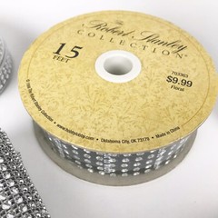 Crystal Diamond Ribbon Wrap Wedding Home Cake Crafts Decor Silver Gold BIG LOT