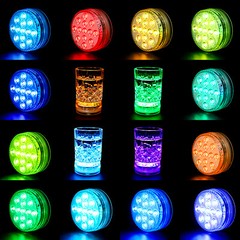 Waterproof Underwater Led Lights w/Remote for Swimming Pool Fountain Hot tube