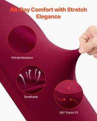 VEVOR 50PCS Burgundy Stretch Spandex Folding Chair Covers for Wedding Party