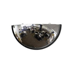 18” Acrylic Bubble Half Dome Mirror with Black Rim, Round Indoor Security