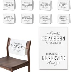 Sage Green Reserved Row Signs Wedding 4 Pieces This Row Is Reserved Seating