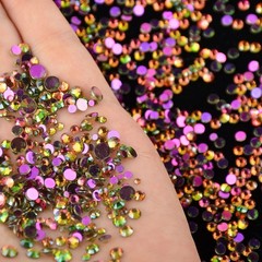 1440 Piece Flat Back Crystal Rhinestones Glue Fix Round Gems Mixed 7 Sizes SS…
