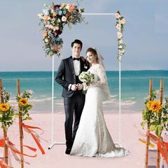 1*2m Wedding Pole Stand Rectangle Backdrop Stand Wedding Backdrop Stand W/ Cover