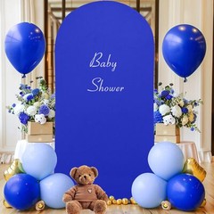 Royal Blue Arch Cover 6FT Spandex Fitted Wedding Arch Stand Covers Round Top …