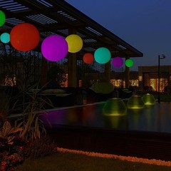 20″ ASSORTED LED Ball Orb Inflatable FLOATING POOL LIGHT Wedding Decorations
