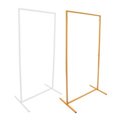 3 Packs Wedding Flower Arch Backdrop Stand Square Balloon Photo Stand Gold/White