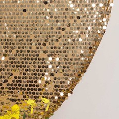 7.5 ft GOLD Sparkly Big Payette Sequin Backdrop STAND COVER Party Decorations