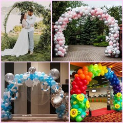 2.2/2.4M Round Metal Wedding Arch Frame Moongate Base Garden Arbor CircularStand