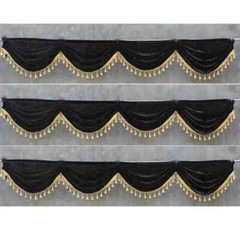 2 Meter Velvet Tassel Swag Drape Panel Wedding Stage Background Party Decor