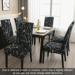 JQinHome Pattern Chair Covers for Dining Room Set of 4, High Stretch Removabl…