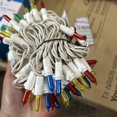 CHRISTMAS LIGHTS:50 LED Multi-Color Wedding Beautiful Save Energy White Wire NEW