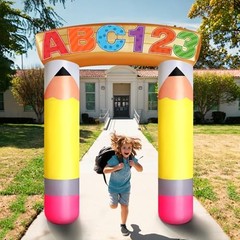 6.56 ft Preschool Graduation Decorations Inflatable Pencil Arch Back to
