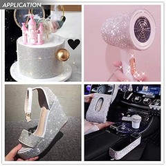 3 Yards Self-Adhesive Rhinestone Ribbon Strips,Crystal Diamond Sticker,Glitter