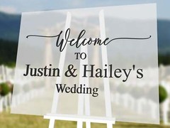 Acrylic 3D Welcome Wedding Horizontal Signage – Style 1