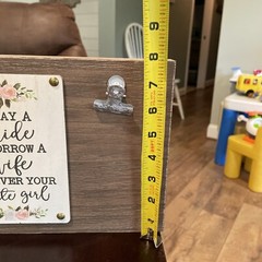 Photo Frame Bride Little Girl Daddy’s Wedding Day Gift Idea Brown Wood Clip