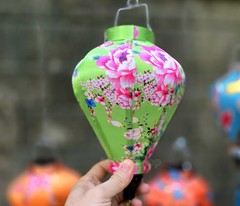 Set 8 Vietnam Silk Lanterns 22cm for Wedding Party, Outdoor Garden, Patio Decor