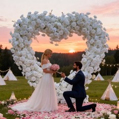 7.2FT Heart-Shaped Balloon Arch Frame Large Metal Wedding & Party Backdrop Stand