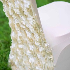 Champagne Satin Rosette SPANDEX Stretchable Banquet CHAIR COVER Wedding