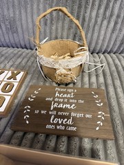 Rustic Burlap Lace Wedding Decor Bundle Memory Table Signs Set