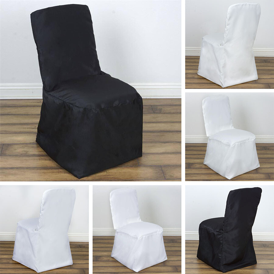 25 pcs SQUARE TOP POLYESTER BANQUET CHAIR COVERS Party Wedding Decorations SALE