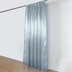 8×10 ft DUSTY BLUE Satin CURTAIN Wedding Photography Backdrop Panel Party