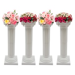White Roman Pillar Columns Set of 4 European Style Event Decor Model 1607