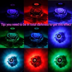 Preserved Real Roses with Colorful Mood Light Wishing Bottle, Eternal Roseᦁ