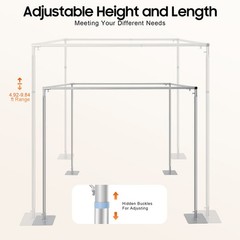 Adjustable 4 Post Hardware Kit Outdoor Wedding Party Stand Backdrop Stand Kit
