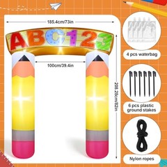 6.56 ft Preschool Graduation Decorations Inflatable Pencil Arch Back to