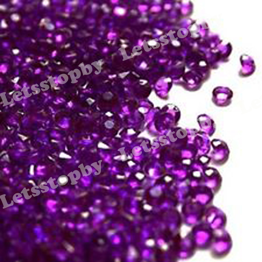 2000 Purple Acrylic Diamond Confetti 1/3ct for Wedding Decoration Table Scatters