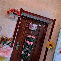 Crystal Beaded Curtain, Multicolor Hanging Door Decoration with Acrylic Balls, R