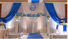 3 X 15M Telescopic Heavy Duty Pipe and Drape Kit Wedding Backdrop Frame Stand