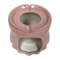 Vintage Ceramic Candle Shade Tealight Luminary Pink Roses Shabby Chic Cottage