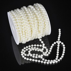 DIY 33FT Garland 6mm Artificial Pearl Strand Bead Hanging Curtain Wedding Decor