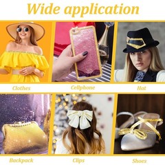 3 Yards Self Adhesive Rhinestone Ribbons Gold Rhinestone Strips Bling Crystal…
